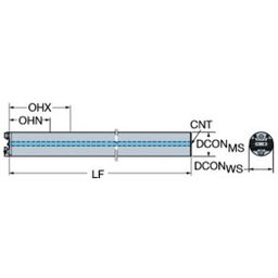 5703C Cylindrical Shank To CoroTurn SL Quick Change Damped Adaptor thumbnail-1