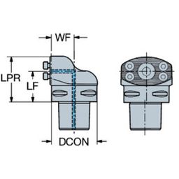 C5-SL7 Coromant Capto to CoroTurn SL70 adaptor thumbnail-1