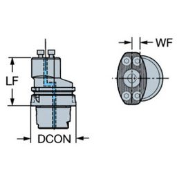 Series 392.T100SL HSK To CoroTurn® SL Adaptor thumbnail-1