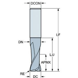 2S220 CoroMill Plura solid carbide end mill for Large chip Removal thumbnail-1