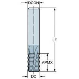 R217.1 CoroMill Plura solid carbide end mill for thread milling thumbnail-1