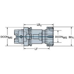 Series 392.41014 HSK To ER Collet Chuck thumbnail-1