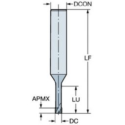 R217.3 CoroMill Plura solid carbide end mill for thread milling thumbnail-1