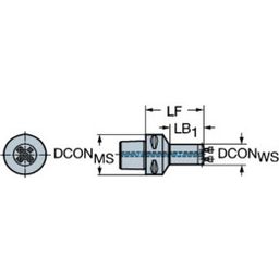 C6-570 Coromant Capto To CoroTurn SL Adaptor thumbnail-1