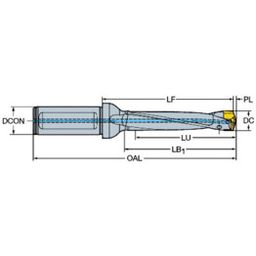 CoroDrill® 870 Exchangeable Tip Drill 5XD thumbnail-1