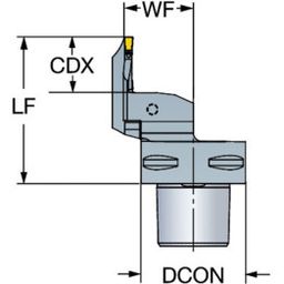 C5-RF1 CoroCut 1-2 cutting unit for face grooving thumbnail-1