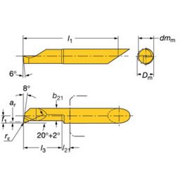 CXS-06F CoroTurnⓇ XS Solid Carbide Tool For Face Grooving Grade  1025
 thumbnail-4