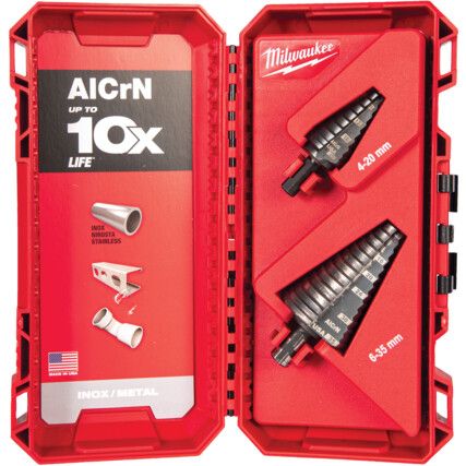 step drill cobalt alcrn set, set of 2