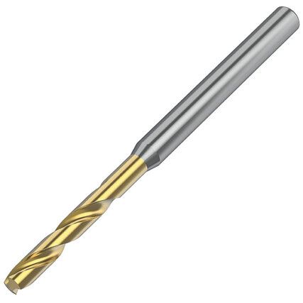 B051A, Carbide Drill, 2.2mm, TiAIN, 3xD