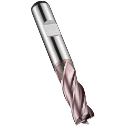 C246 2.00mm HSS-E Flatted Shank Multi Flute End Mill - TiCN Coated DIN 844K