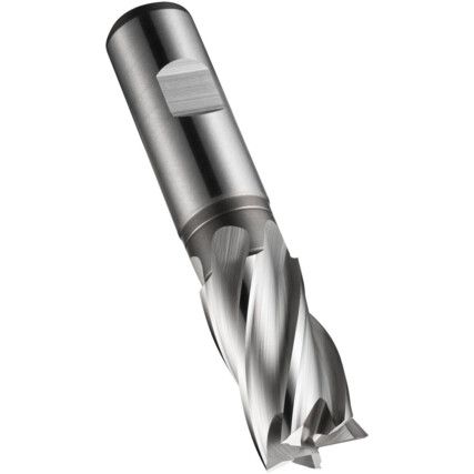 C247 1/4" HSS-E Multi Flute Flatted Shank End Mill DIN 844 K