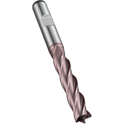 C295 4.00mm HSS-E Multi Flute  Flatted Shank Long Series End Mill - TiCN Coated 844 L