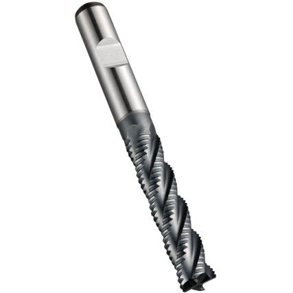 C948 6.00mm HSS-E Flatted Shank Long Series Roughing End Mill - Alcrona Coated  DIN 844 L