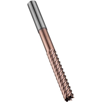 S527 4.00mm Carbide Multi Flute Extra Long End Mill - TiSiN Coated