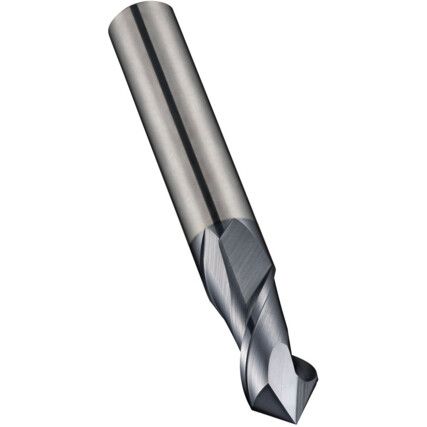 S740, Short Slot Drill, 10mm, 2fl, Plain Round Shank, Carbide, AlTiN