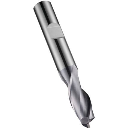 S922 5.00mm  Carbide 2 Flute Flatted Shank Slot Drill - TiALN Coated