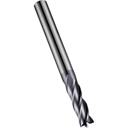 S944 6.00mm Carbide 4 Flute Flatted Shank End Mill - TiALN Coated