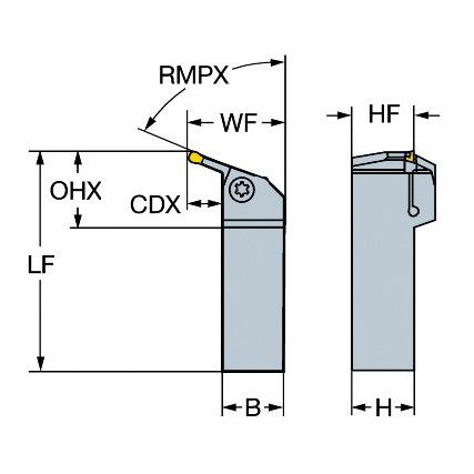 LX123J16-2525B-070 SHANK TOOL