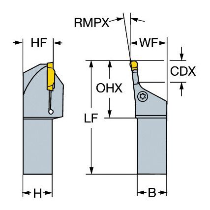 LX123L25-2525B-007 SHANK TOOL