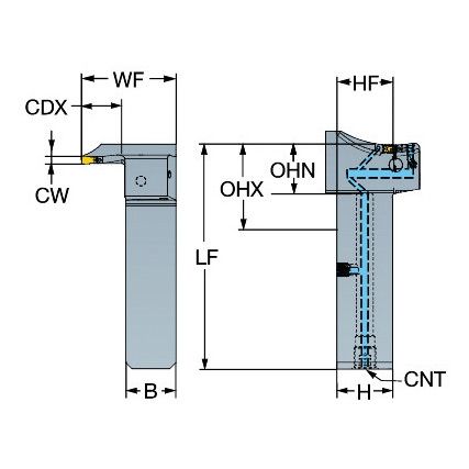 QS-LG123H13C2525E-040B SHANK TOOL