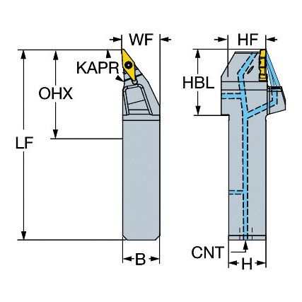 QS-TR-V13JBR 2525HP SHANK TOOL