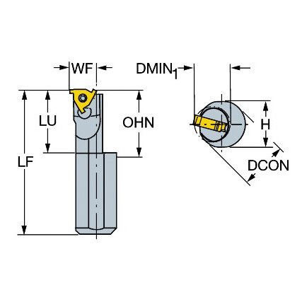 R154.0KF-16-1220-11B BORING BAR