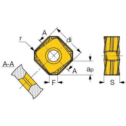 S845 SXMU 1606ADTR-MM INSERT GRADE IC328