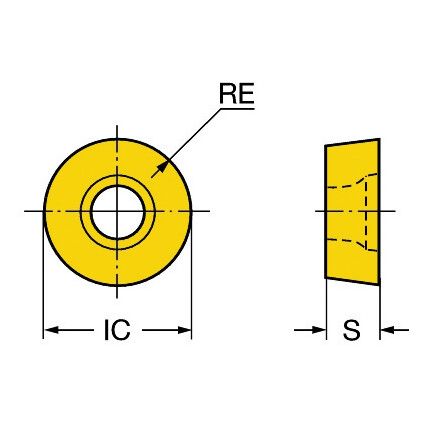 RCMT 10T3MO, Turning Insert, Grade 2025, Carbide, Round