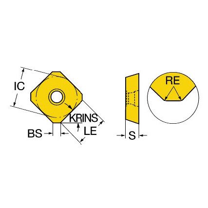 R245-12T3E-KL INSERT GRADE K15W