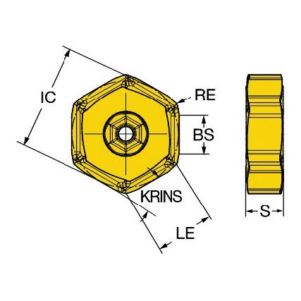 HNEF 090508R-KW INSERT GRADE 1020