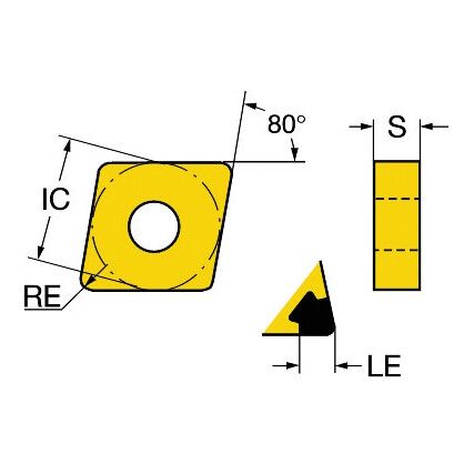 CNGA 120408-T01020BWG INSERT GRADE 7525