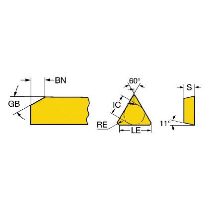 TPGN160308T01020 650, Turning Insert, Carbide, Triangle, Uncoated, Grade 650