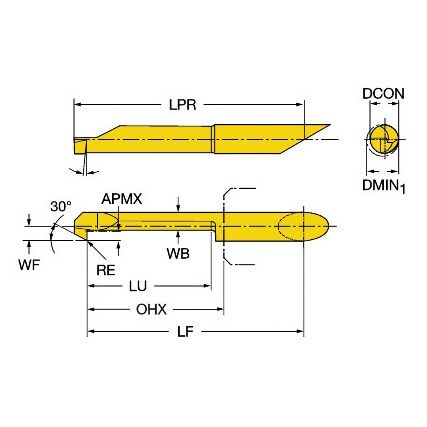 CXS 06B090-15-6230R COROT URN INSERT GRADE 1025