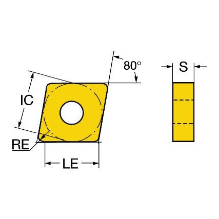 CNGA 120412T01020WG INSERT GRADE 6190