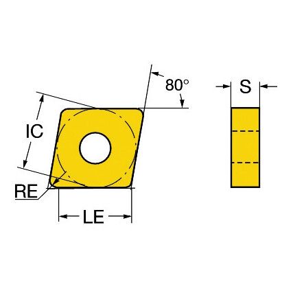 CNGA 120412T02520 INSERT GRADE 6190