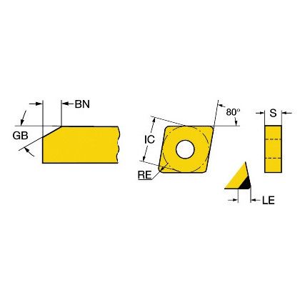 CNGA 120416S01030A INSERT GRADE 7015