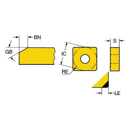 SNGA 120412S01030A INSERT GRADE 7015