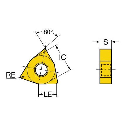 WNGA 080412T02520 INSERT GRADE 6190