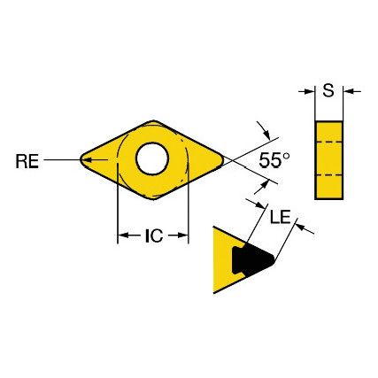 DNGA 150408S01530B INSERT GRADE 7525