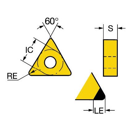 TNGA 160408S01530B INSERT GRADE 7525