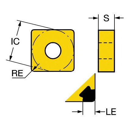 SNGA 120412S02035B INSERT GRADE 7525