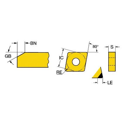 CNGA 120404S01525H INSERT GRADE 7105