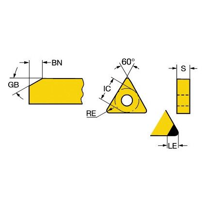 TNGA 160404S01525H INSERT GRADE 7105