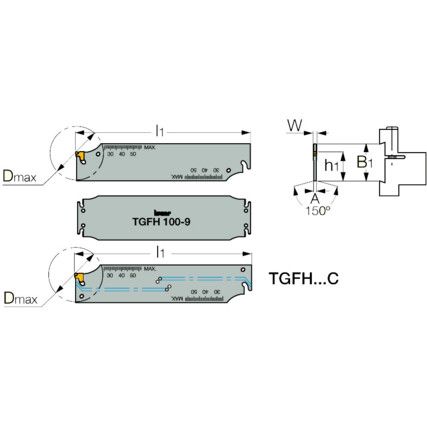 GHDR-25-5 CUT-GRIP TOOLHOLDER