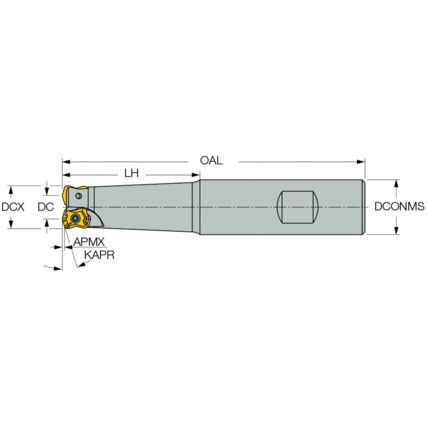 FFX4 FD032-5-16-04 32.00mm Small Diameter LOGIQ4FEED Facemill