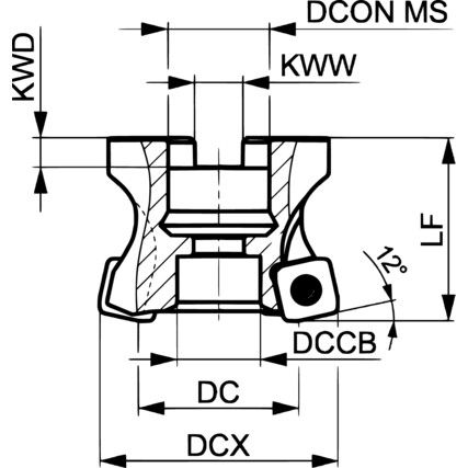 80A07R-SMOSO12-C HI-FEED FACE MILL