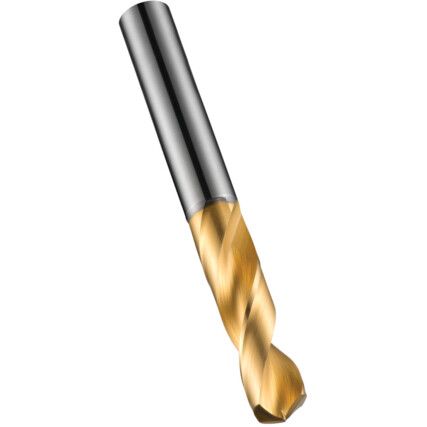 R520, Stub Drill, 4.8mm, Carbide, TiN