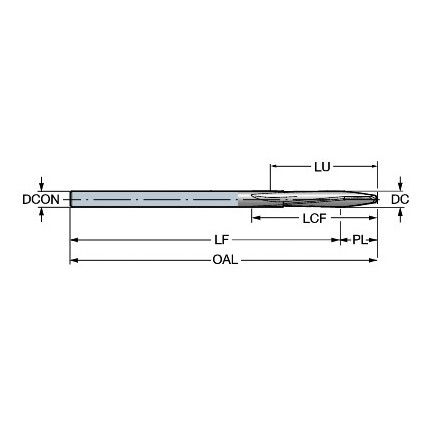 CoroDrill 452, 452.1-0326-044A0-C, Carbide Drill, 3.264mm, Uncoated