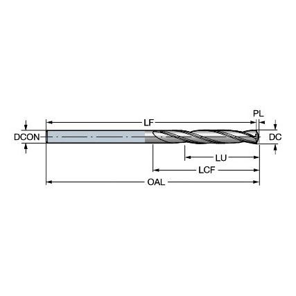 CoroDrill 452, 452.1-0326-044A0-CM, Carbide Drill, 3.264mm, Uncoated