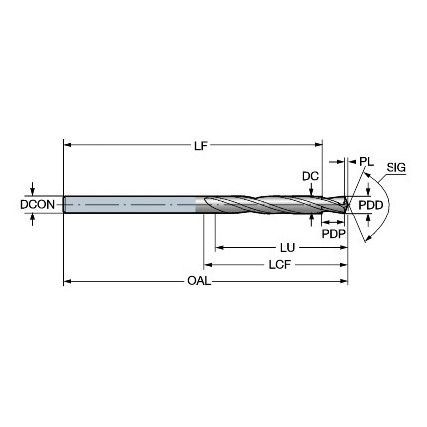 CoroDrill 452, 452.4-0417-034A0-CM, Carbide Drill, 4.168mm, Uncoated